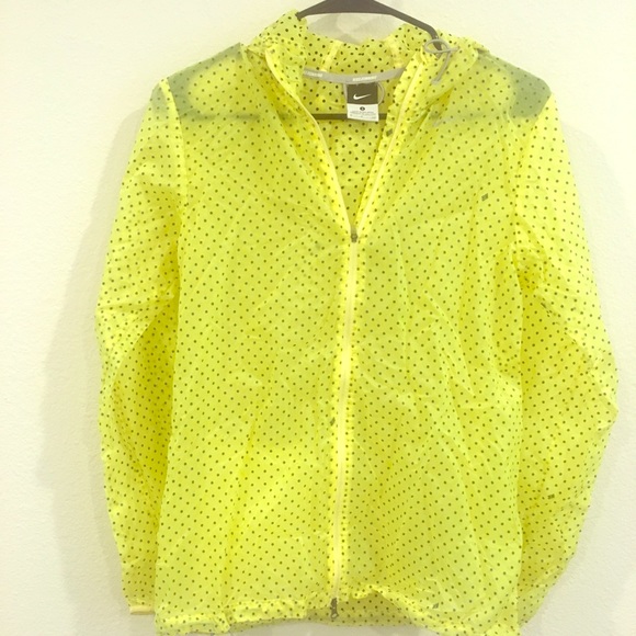 Nike Jackets & Blazers - Nike Running Yellow Polka Dot windbreaker
